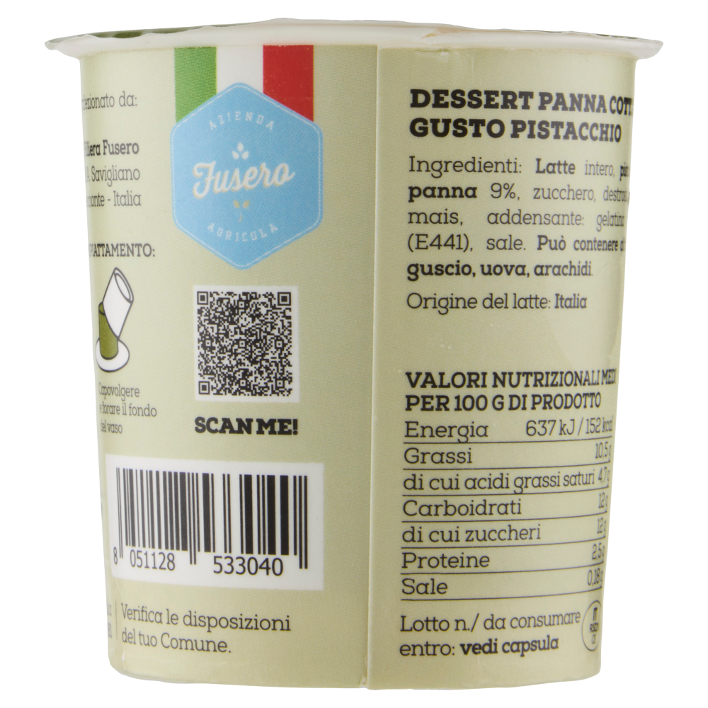 Azienda Agricola Fusero Panna Cotta Pistacchio 125 g