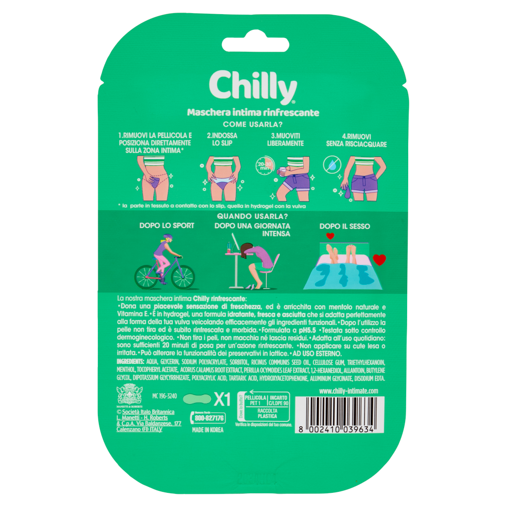 Chilly rinfrescante Maschera Intima 1 pz