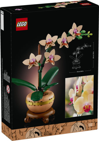 LEGO Botanicals 10343 Mini-Orchidea, Fiori Finti da Costruire, Botanical Collection per Adulti, Idea Regalo per Donna o Uomo