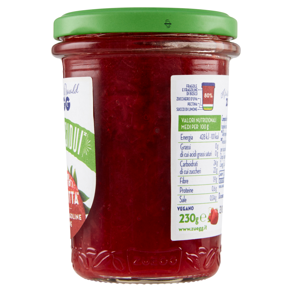 Zuegg I frutteti di Oswald Zuegg Zero Residui 100% da Frutta* Fragole Fragoline Italiane 230 g