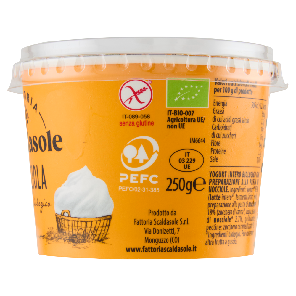 Fattoria Scaldasole Nocciola yogurt biologico 250 g