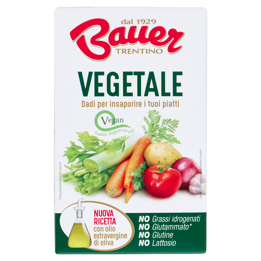 Bauer Vegetale Dadi per insaporire i tuoi piatti 8 x 10 g