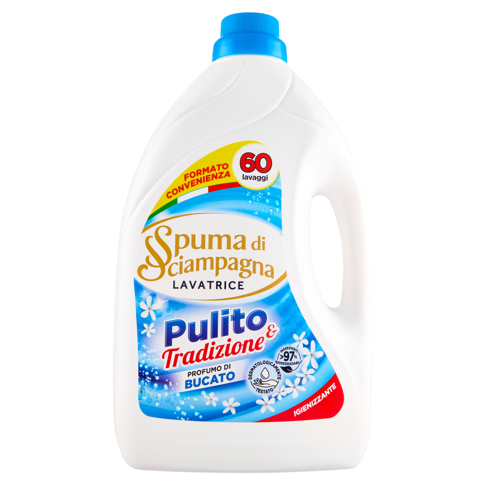 Spuma di Sciampagna Lavatrice Pulito & Tradizione Profumo di Bucato 3000 ml