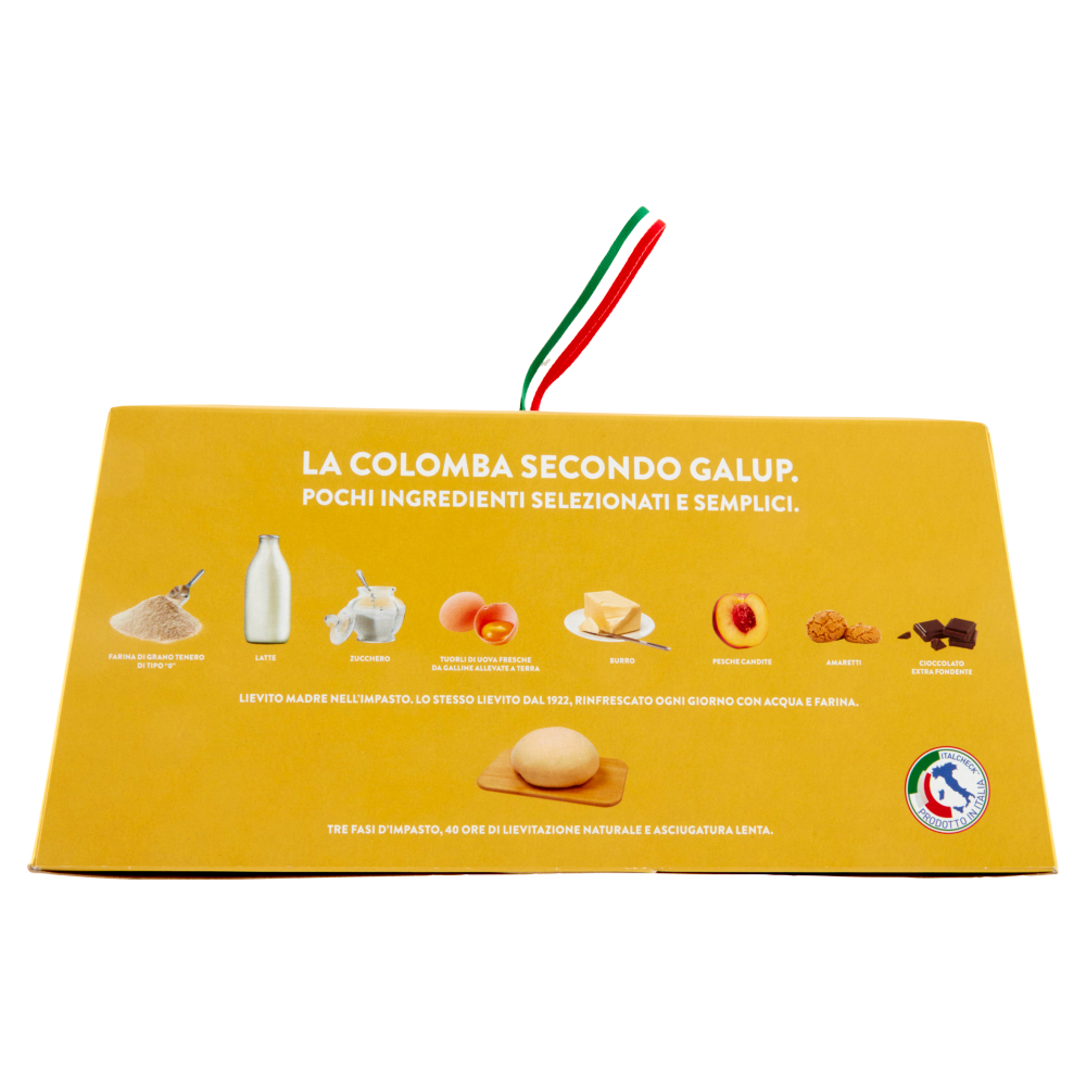 Galup la Colomba Pesca, Cioccolato e Amaretto Arricchita da Granella di Amaretti 750 g