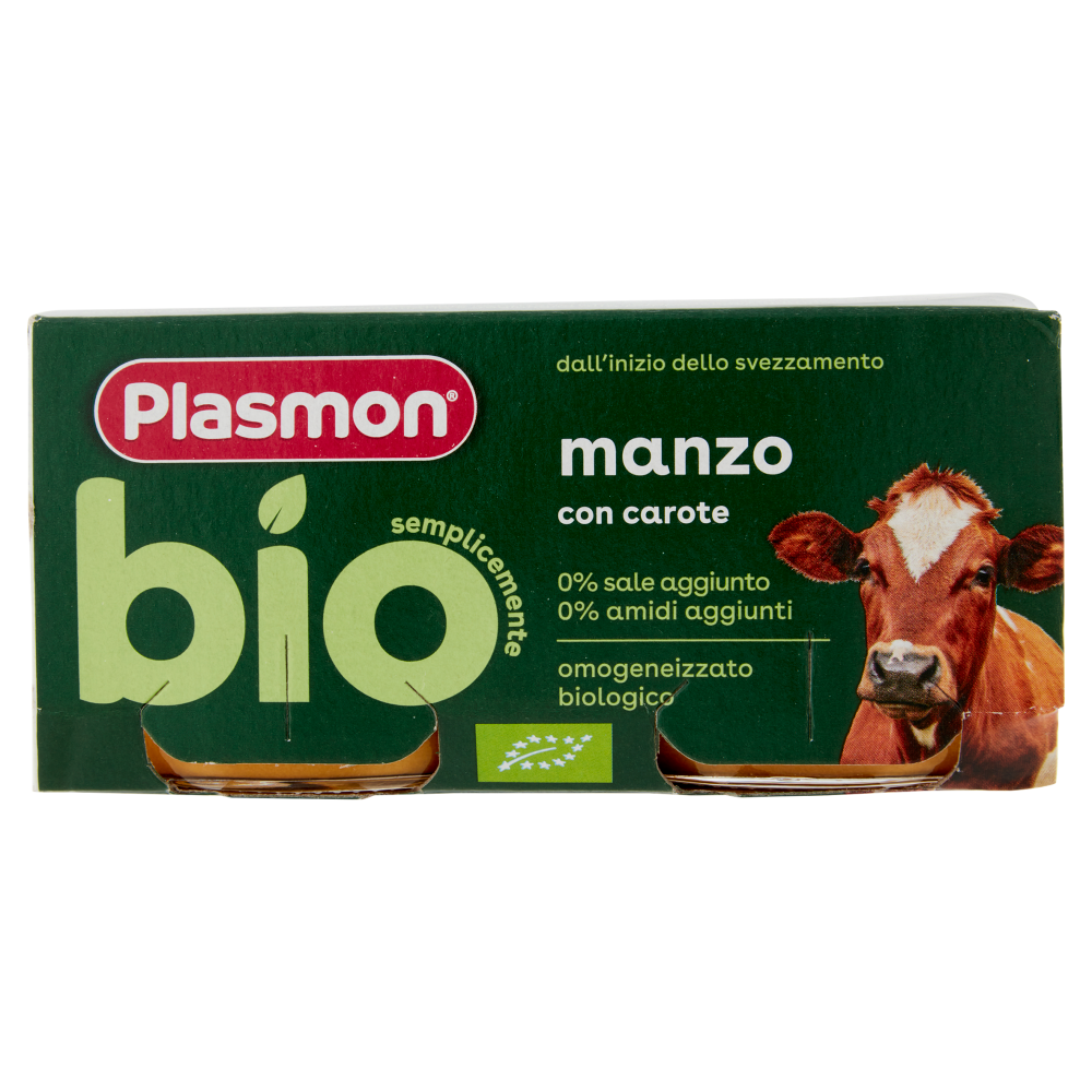 Plasmon semplicemente bio manzo con carote 2 x 80 g