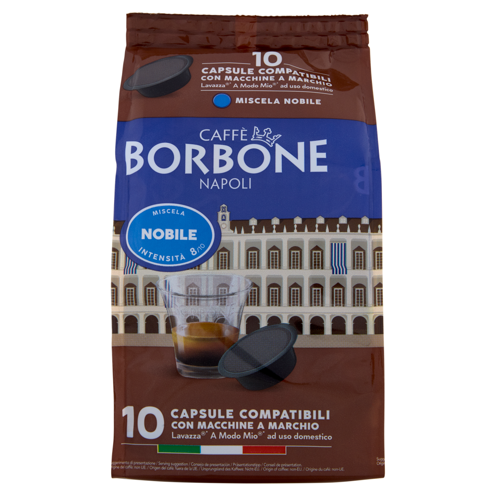 Caff&egrave; Borbone Miscela Nobile Capsule Compatibili Lavazza* A modo Mio* ad uso domestico 10 x 7,2 g