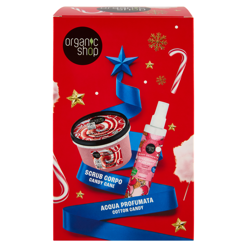 organic shop Scrub Corpo Candy Cane 250 ml + Acqua Profumata Cotton Candy 100 ml