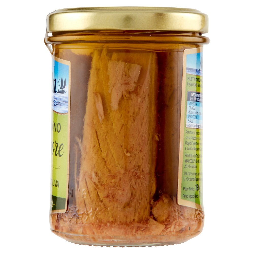 Mareblu VeroSapore Filetti di Tonno in Olio Extra Vergine d'Oliva 180 g