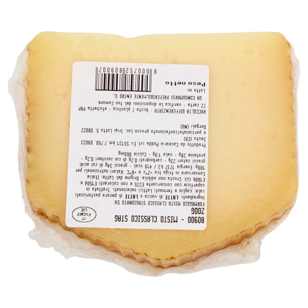 Podda il Classico Stagionato Formaggio Misto Saporito 0.200 kg
