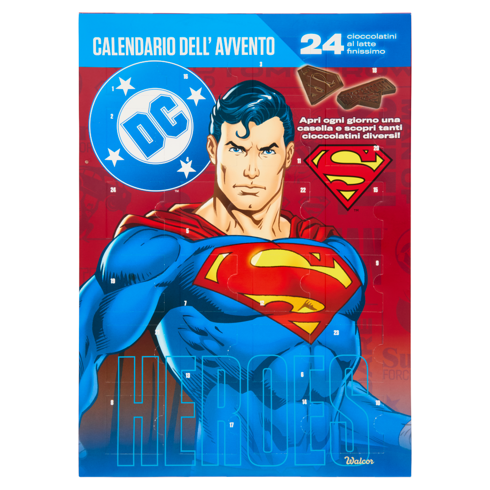 Walcor Calendario dell'Avvento DC Heroes Superman 200 g