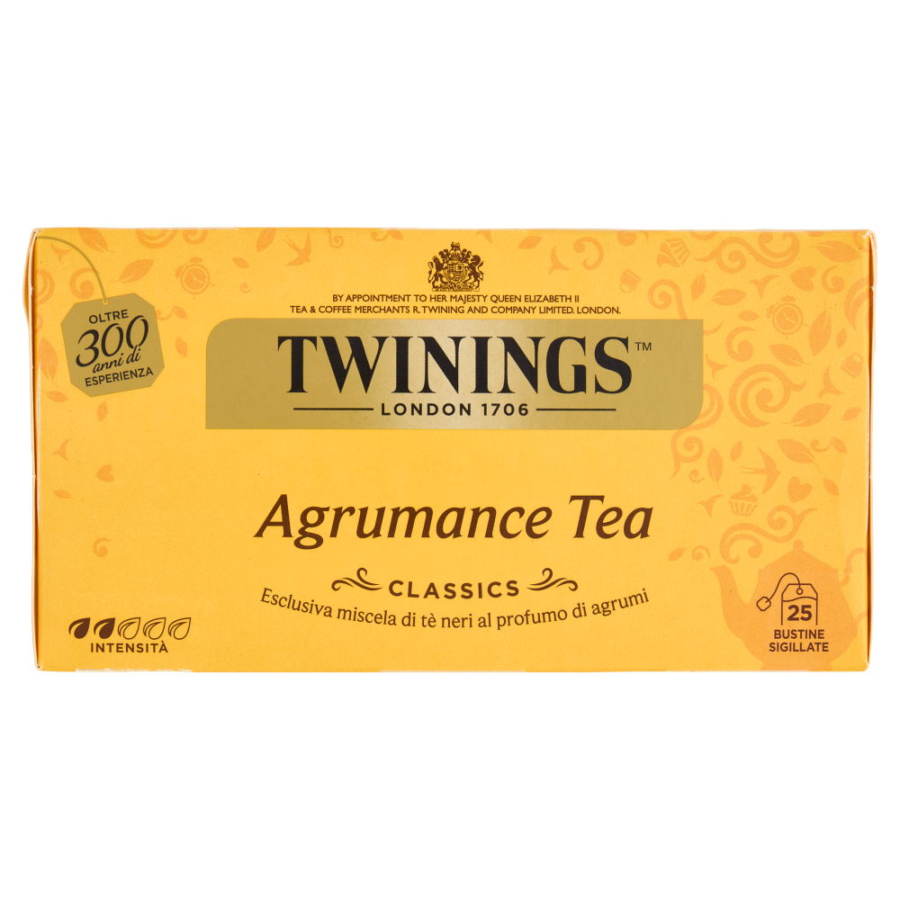 Twinings Agrumance Tea Tè Nero al profumo di agrumi 25 filtri The 50 g