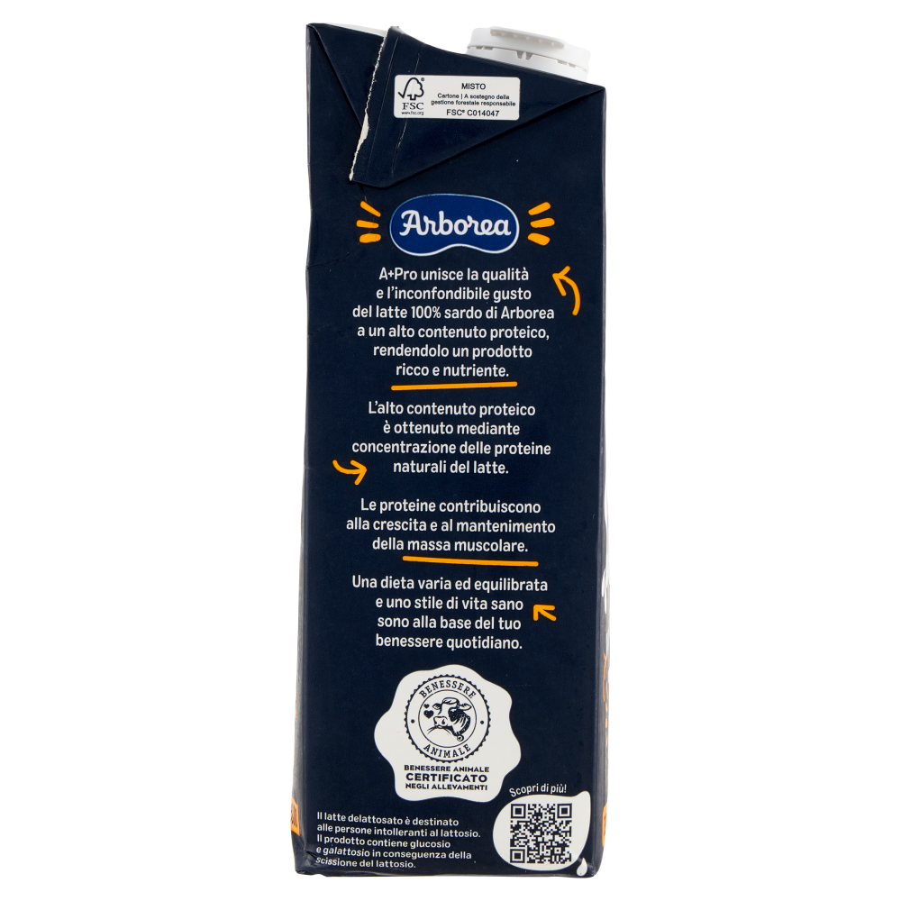 Arborea A+ Pro Latte Zero Grassi Senza Lattosio 1000 ml