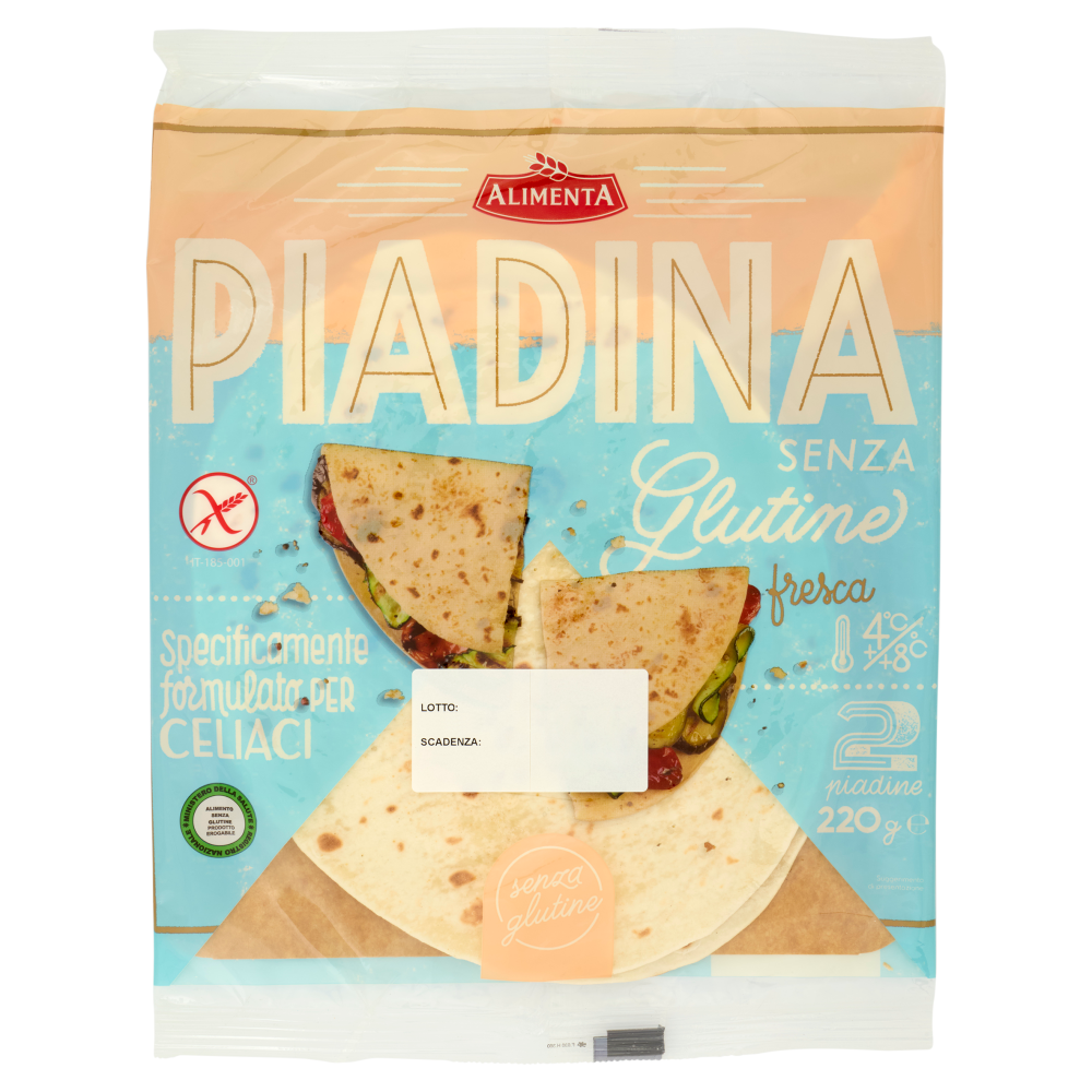 Alimenta Piadina Senza Glutine fresca 2 piadine 220 g