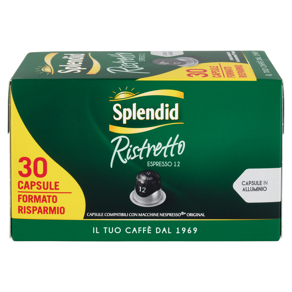 Splendid Ristretto 12 - 30 Capsule Caffè Compatibili con Macchine Nespresso*® Original 156g