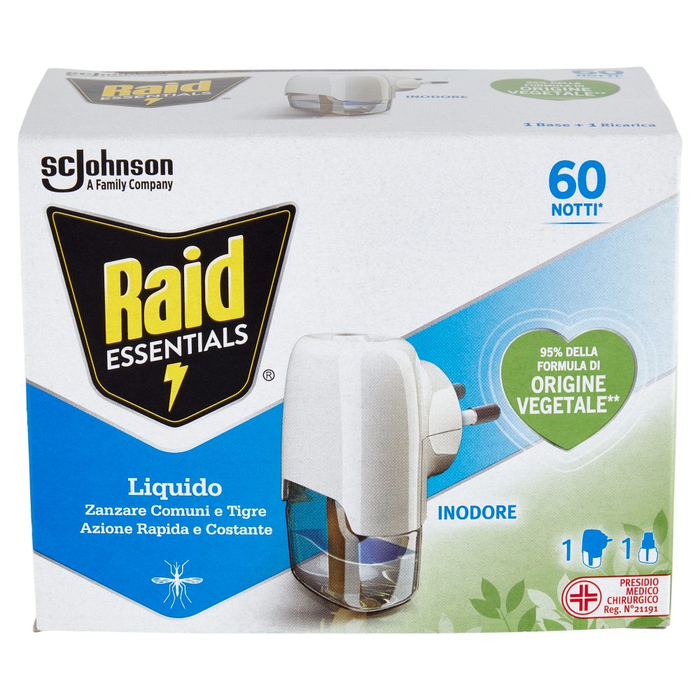 Raid Essentials Liquido Base 60 notti 36 ml
