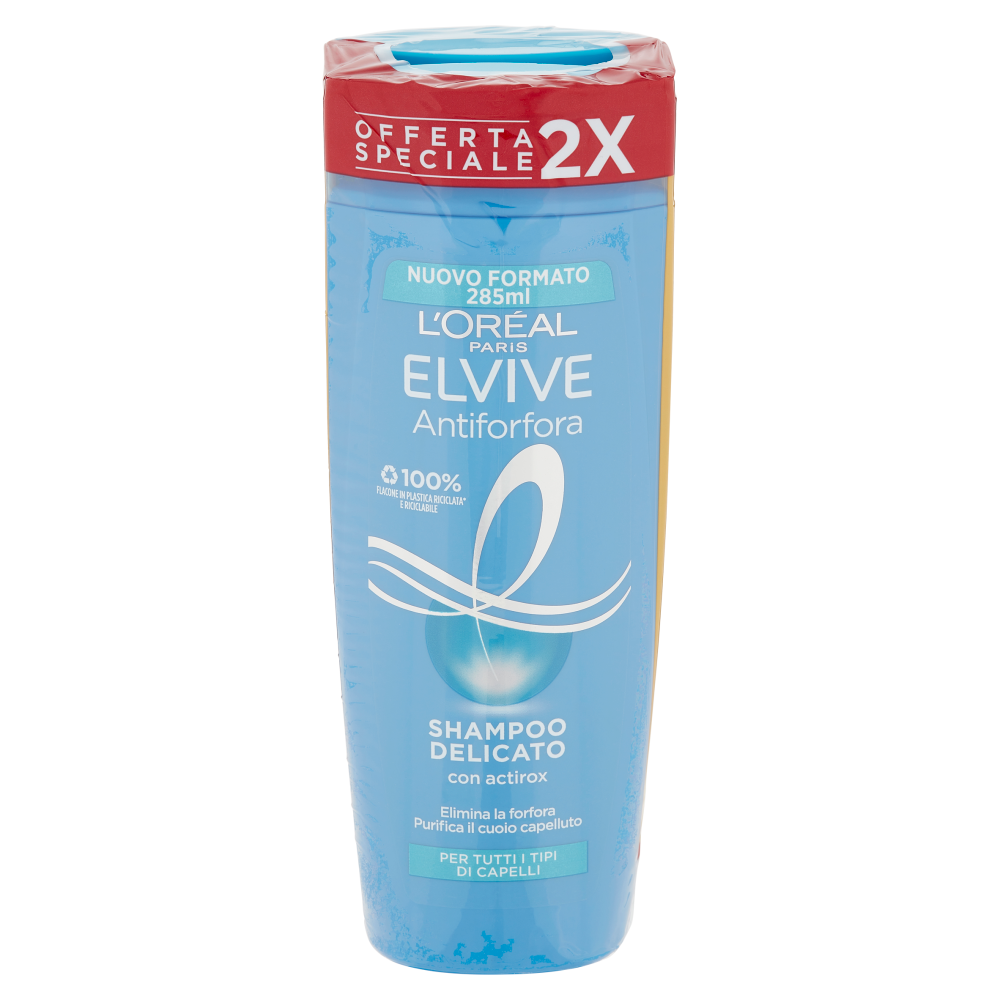 L'Or&eacute;al Paris Shampoo Elvive Antiforfora, Per Capelli Normali, Confezione da 2