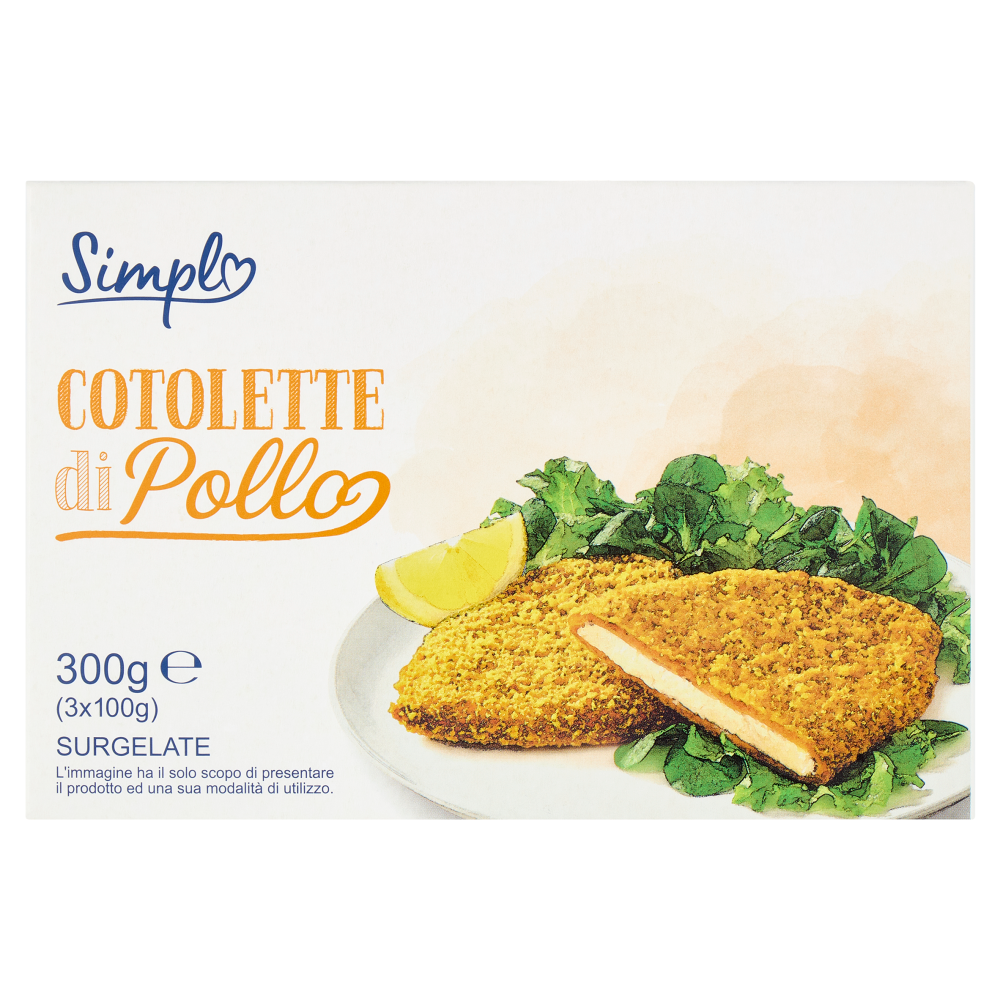 Simpl Cotolette di Pollo Surgelate 3 x 100 g