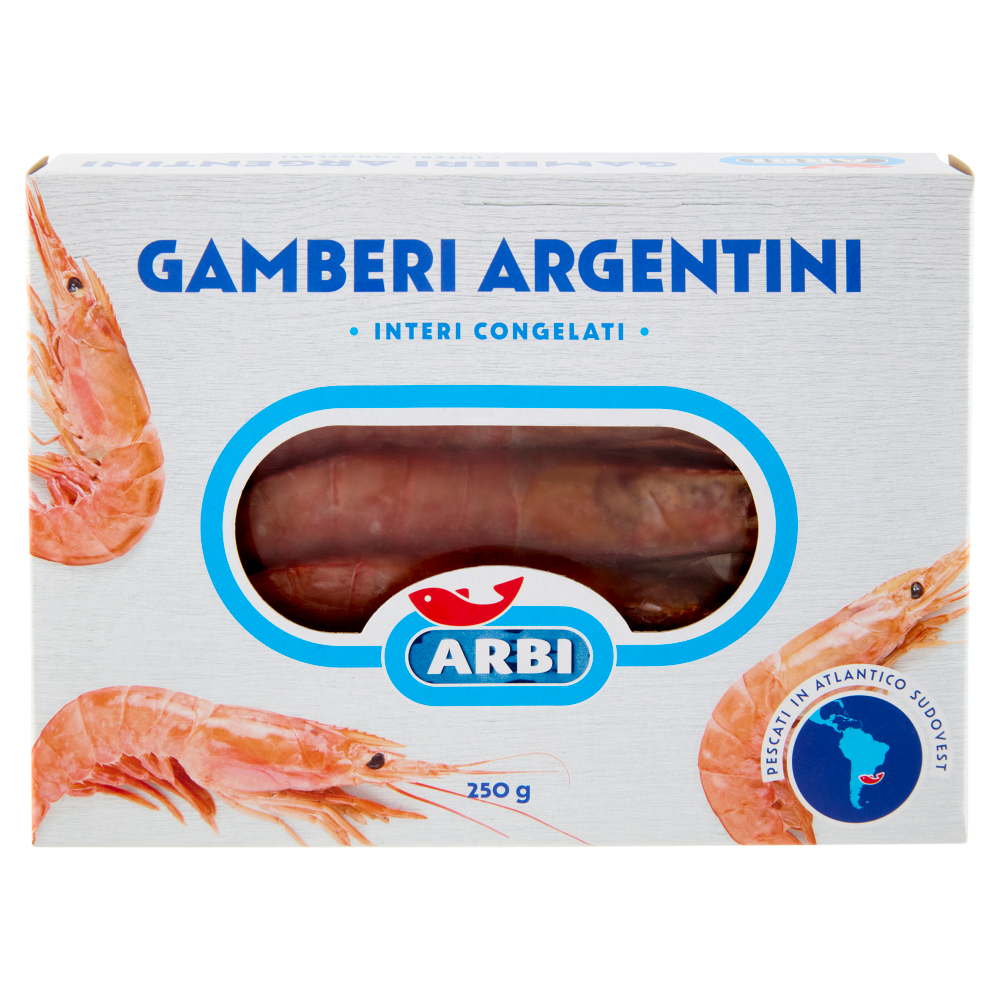 Arbi Gamberi Argentini Interi Congelati 250 g