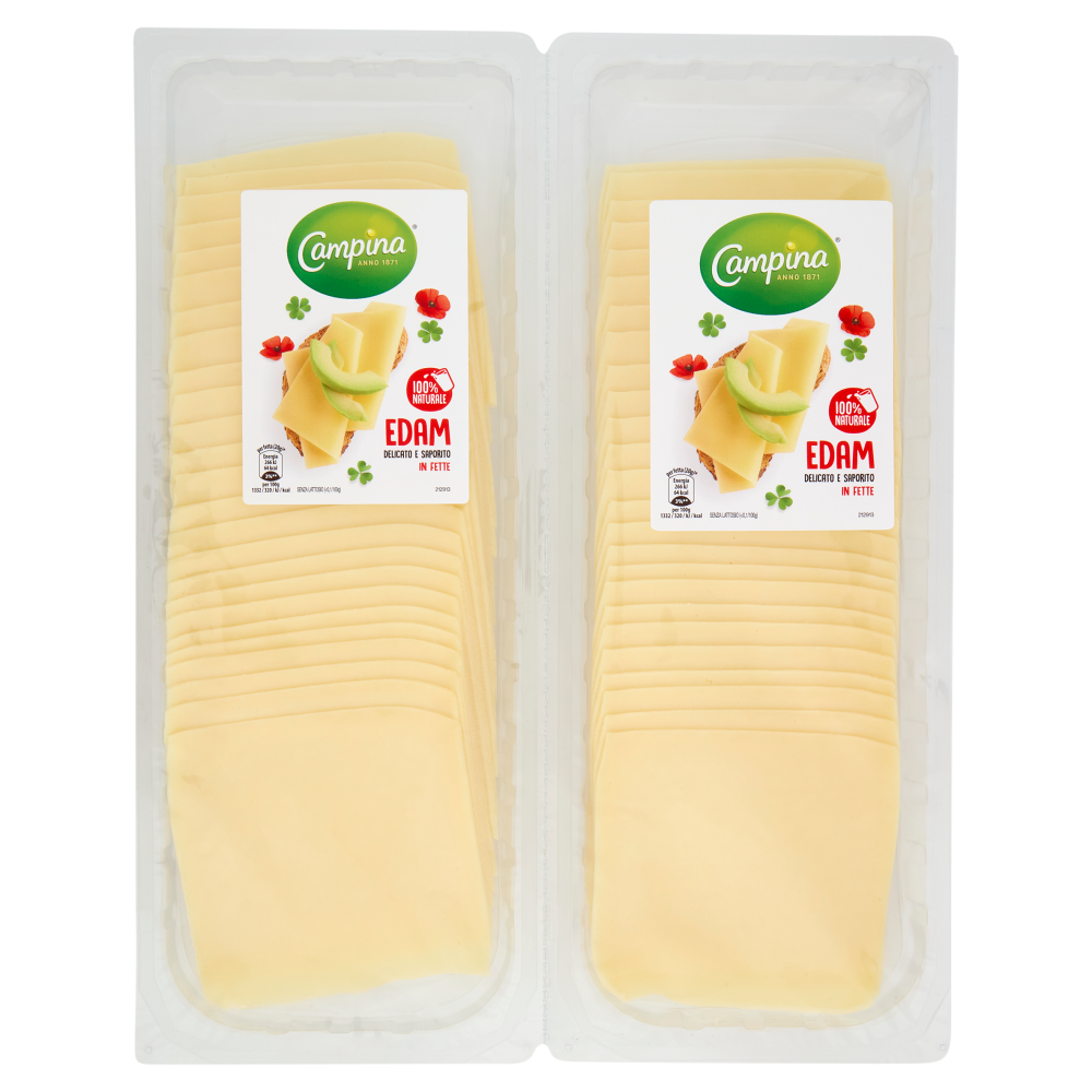 eCampina Edam in Fette 2 x 500 g