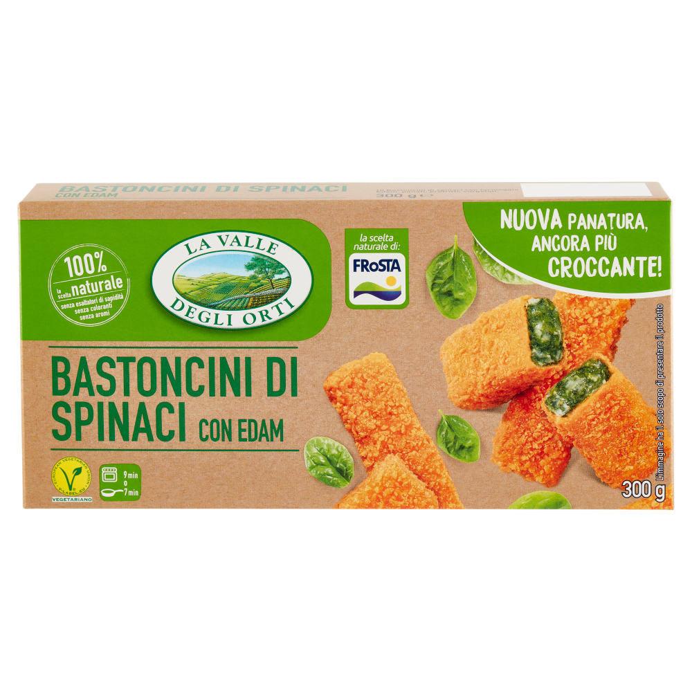 La Valle Degli Orti Bastoncini di Spinaci con Edam 300 g