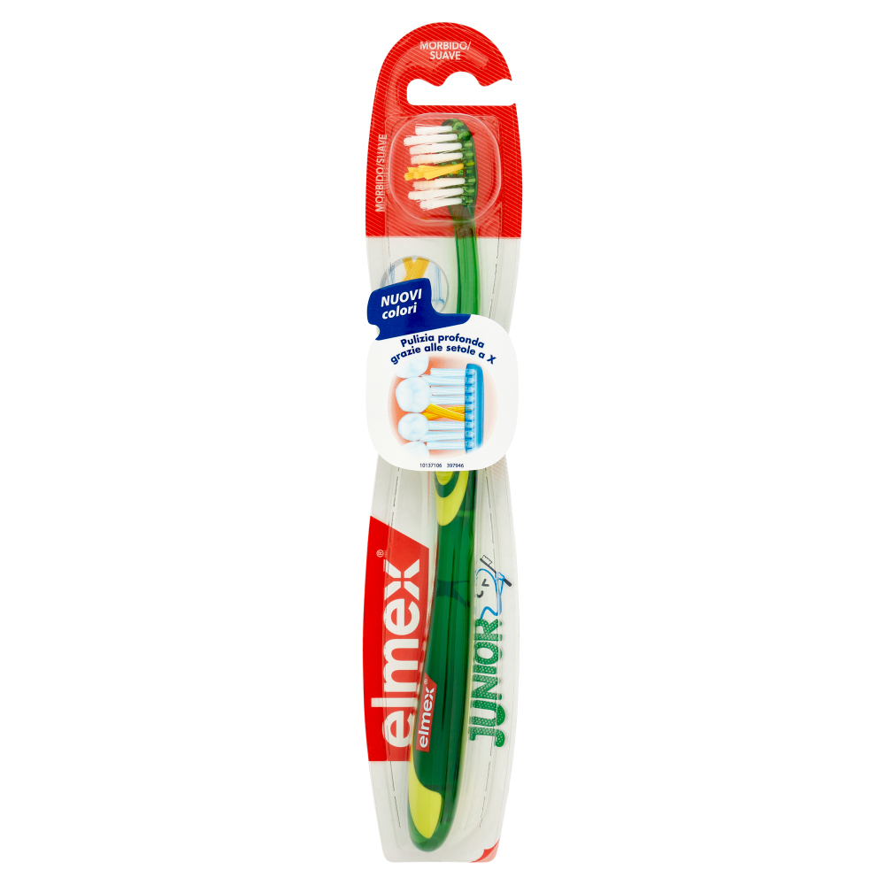 elmex spazzolino Junior, bimbi, bambini, 6-12 anni, morbido