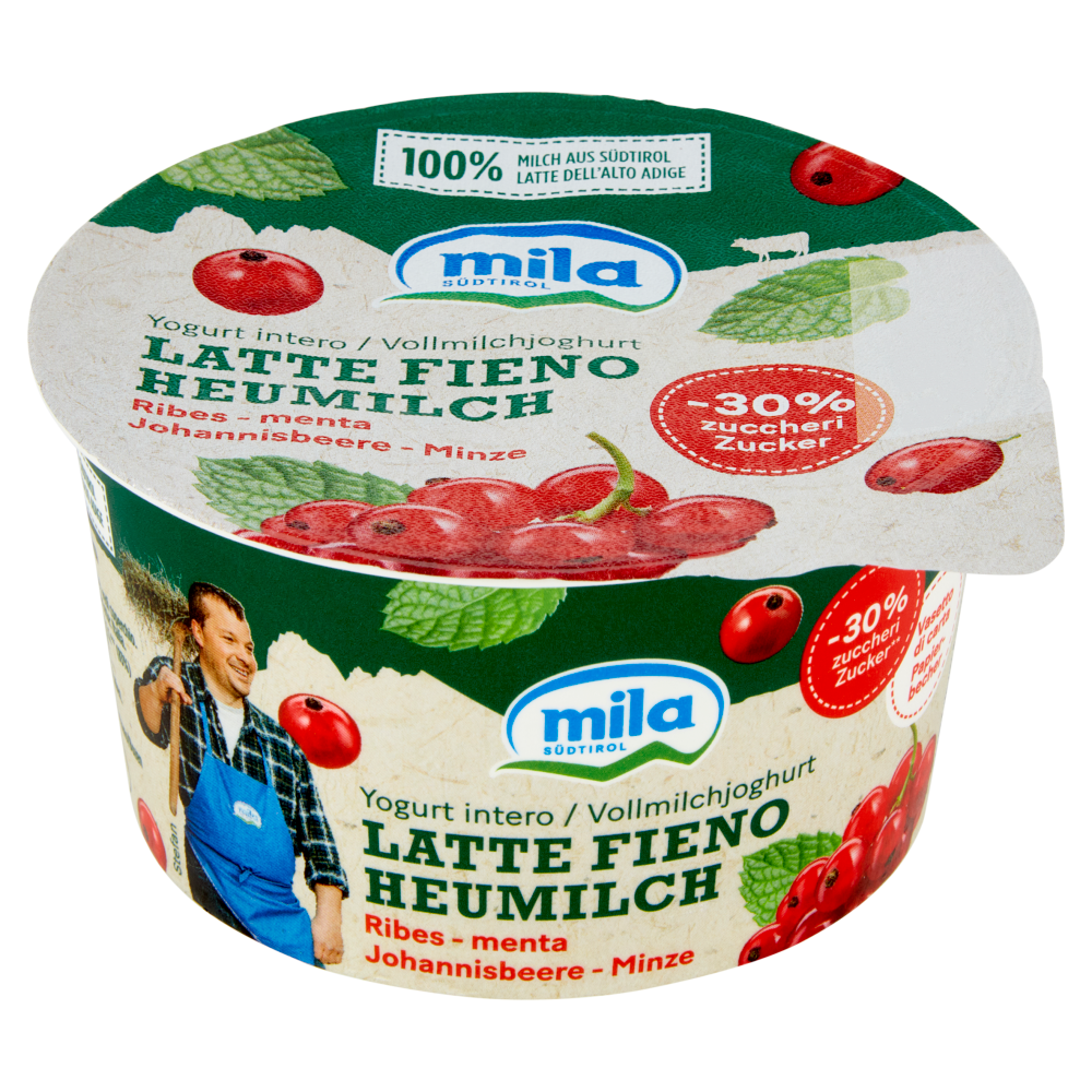 mila Yogurt intero Latte Fieno Ribes - menta 150 g