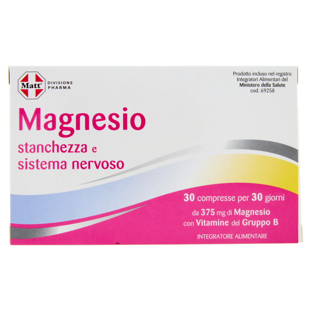 Matt Divisione Pharma Magnesio stanchezza e sistema nervoso 30 compresse 30 g