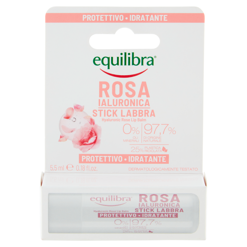 equilibra Rosa Ialuronica Stick Labbra Protettivo - Idratante 5,5 ml