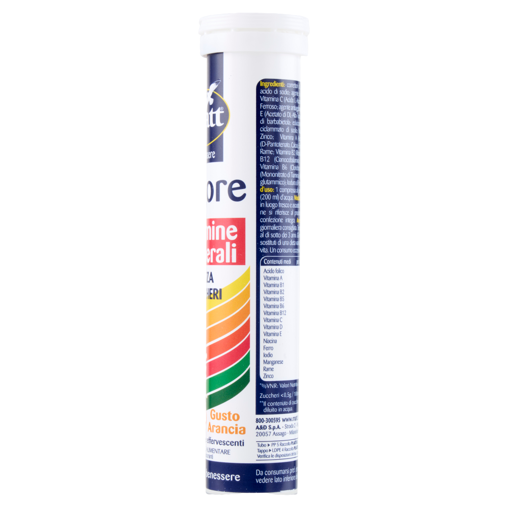 Matt Benessere Vigore Vitamine & Minerali 20 compresse effervescenti 80 g