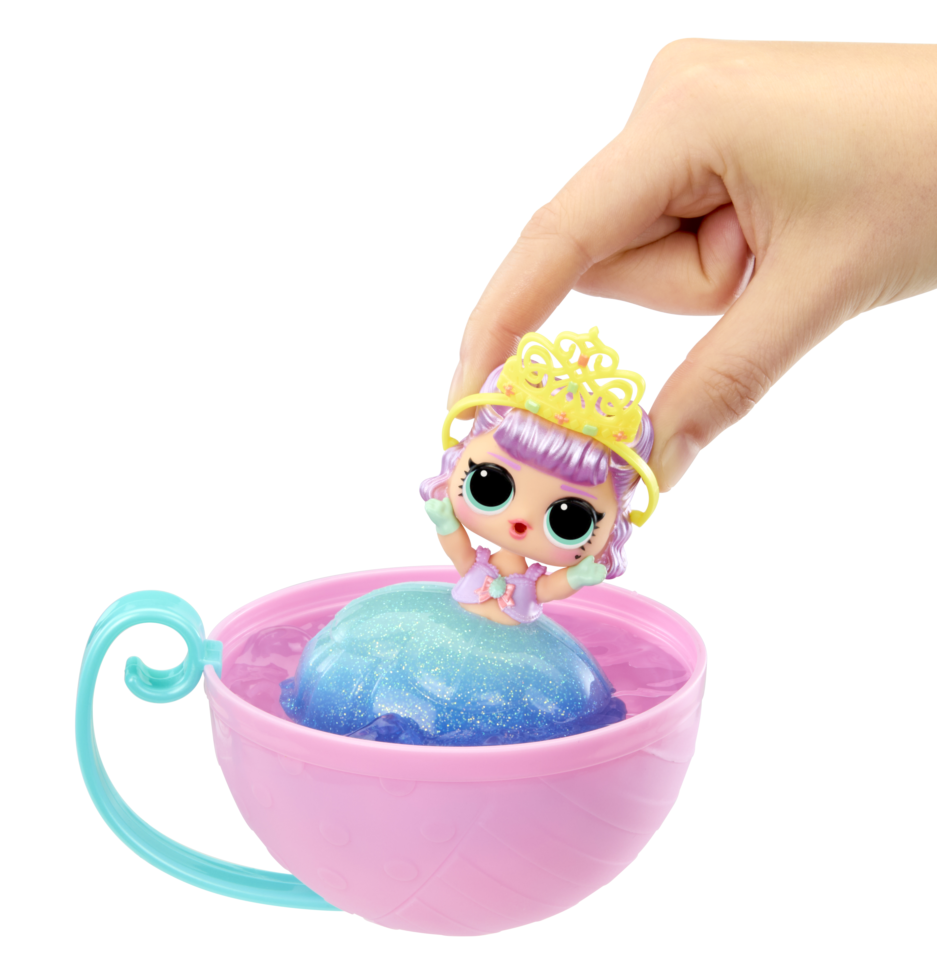 L.O.L. Surprise! Princess Tots - Include 1 Bambola, Confezione sorpresa, 2 Colori per Creare un Abito da Principessa, Colleziona Tutte le 8 Bambole
