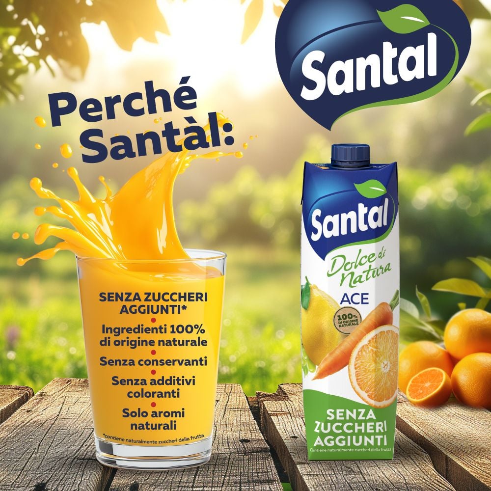 Santal Succo di Frutta ACE Senza Zuccheri Aggiunti 1000 ml