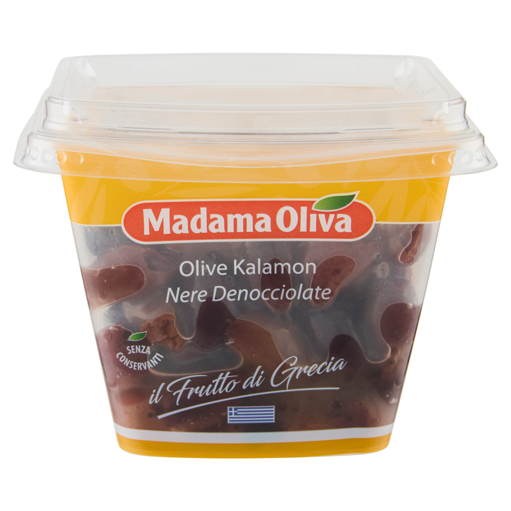Madama Oliva il Frutto di Grecia Olive Kalamon Nere Denocciolate 160 g