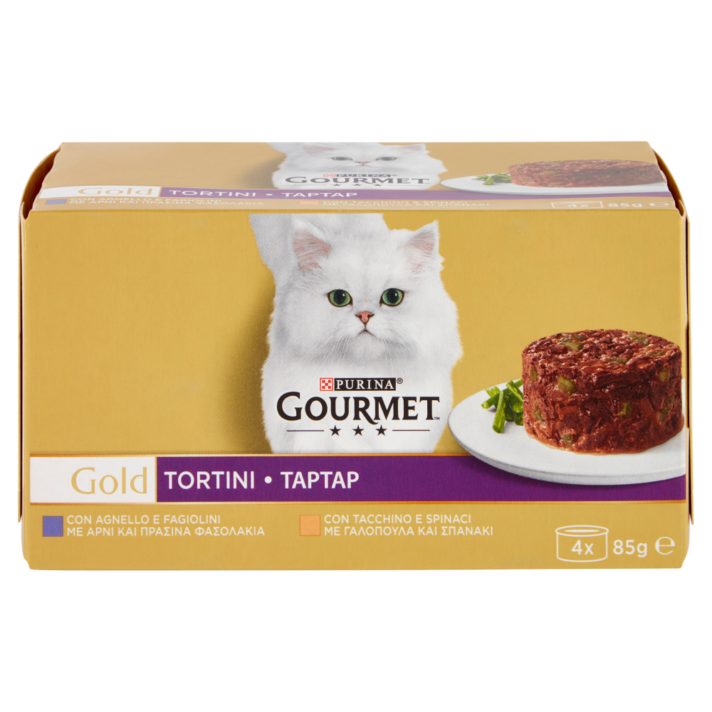 PURINA GOURMET Gold Tortini Agnello & Fagiolini / Tacchino & Spinaci 4 x 85 g