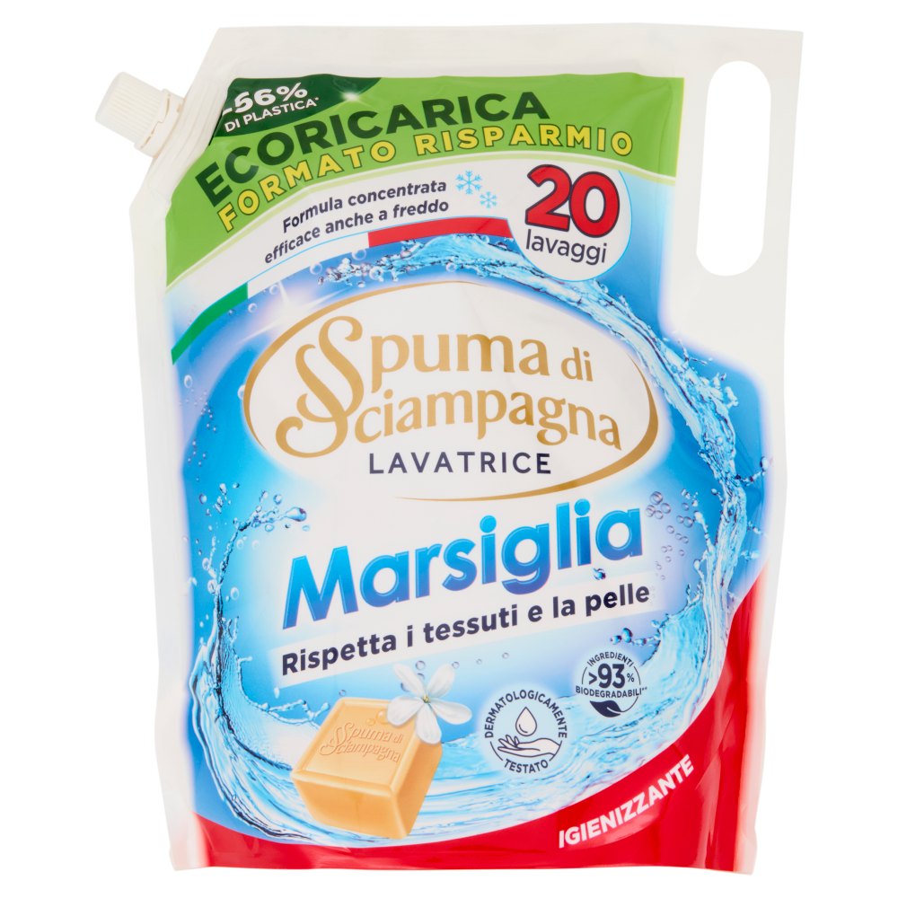 Spuma di Sciampagna Lavatrice Marsiglia Ecoricarica 900 ml
