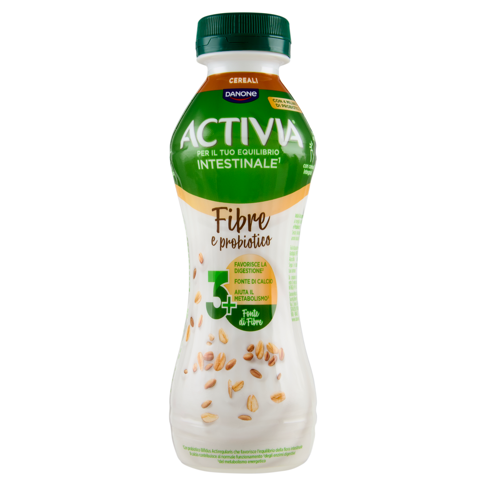 ACTIVIA da Bere, Fibre e probiotico, Cereali, Fonte di Calcio, aiuta metabolismo e digestione,270g