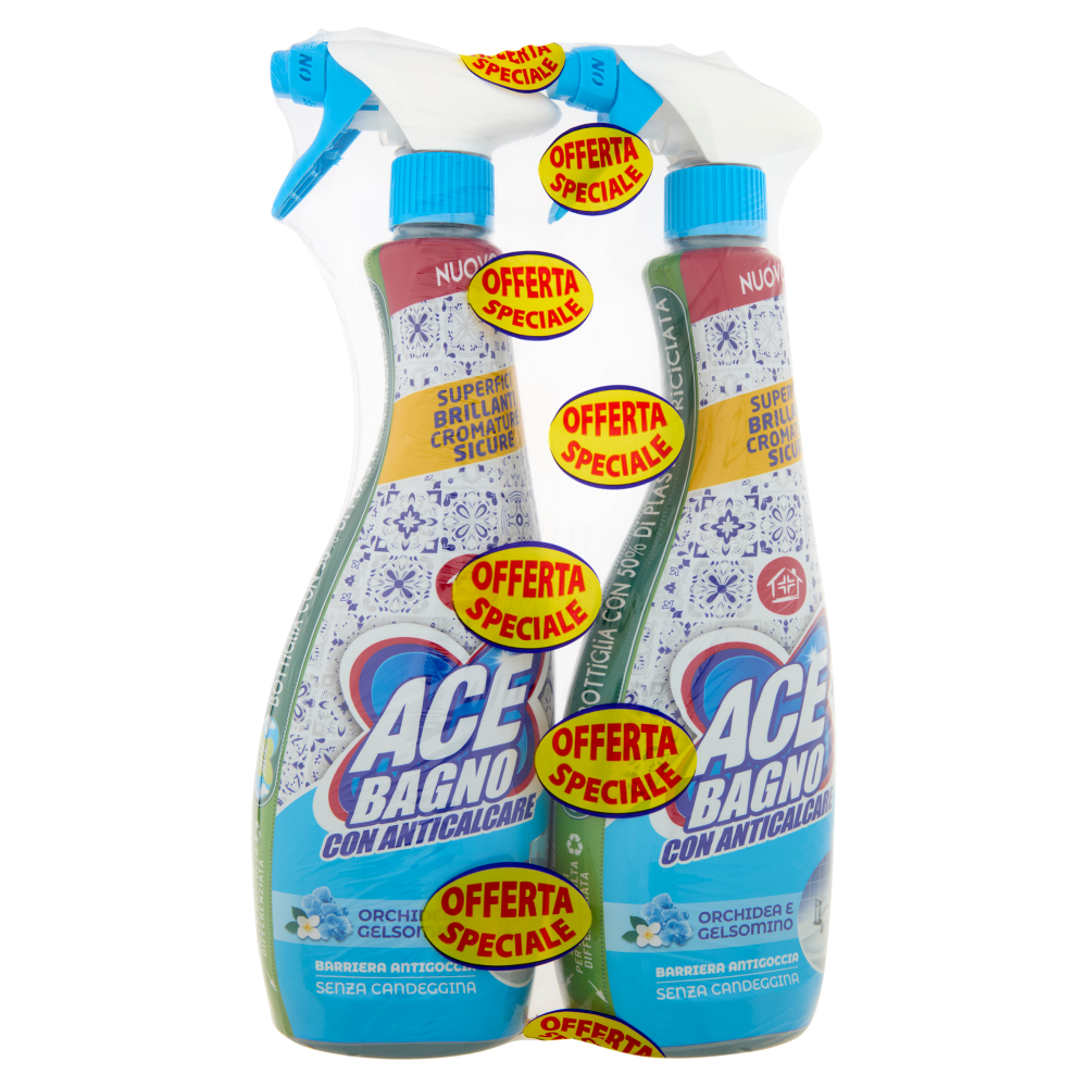 Ace Bagno con Anticalcare Orchidea e Gelsomino Senza Candeggina 2 x 600 ml
