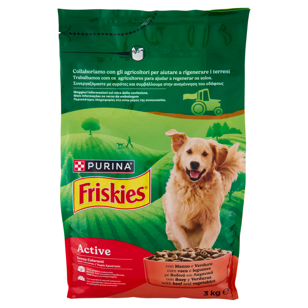 PURINA FRISKIES Active Manzo e Verdure 3kg