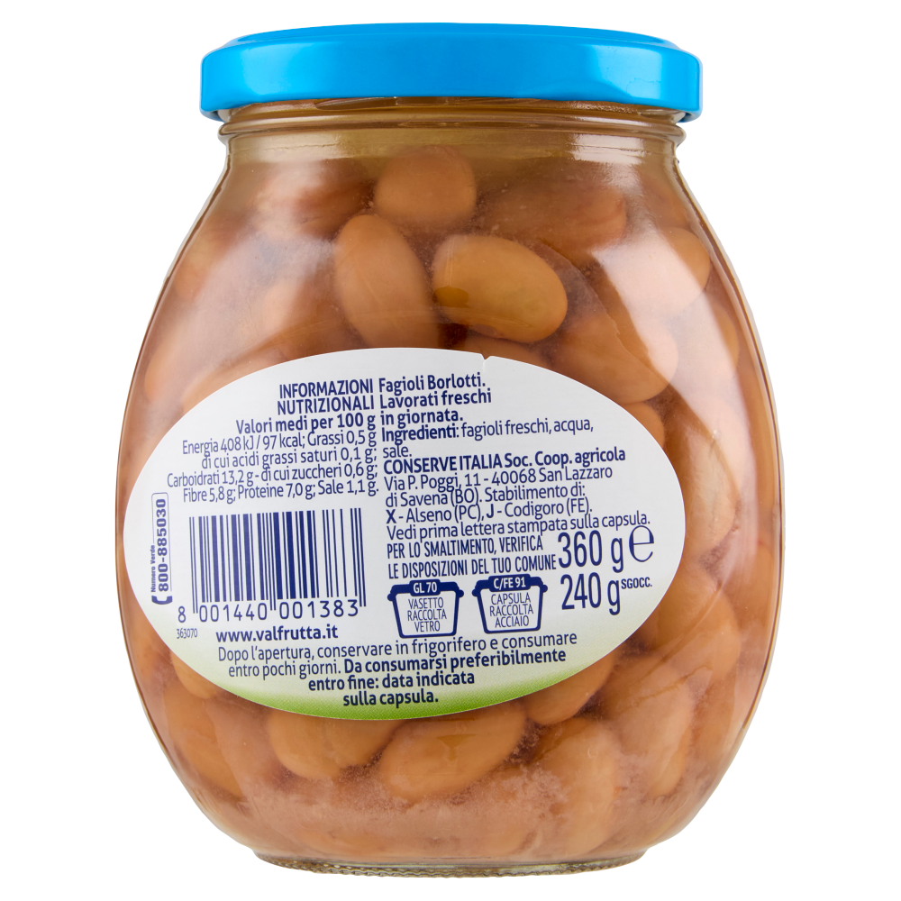 Valfrutta borlotti italiani 360 g