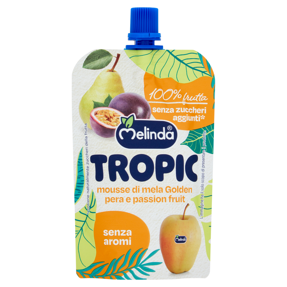 Melinda Tropic mousse di mela Golden pera e passion fruit 90 g