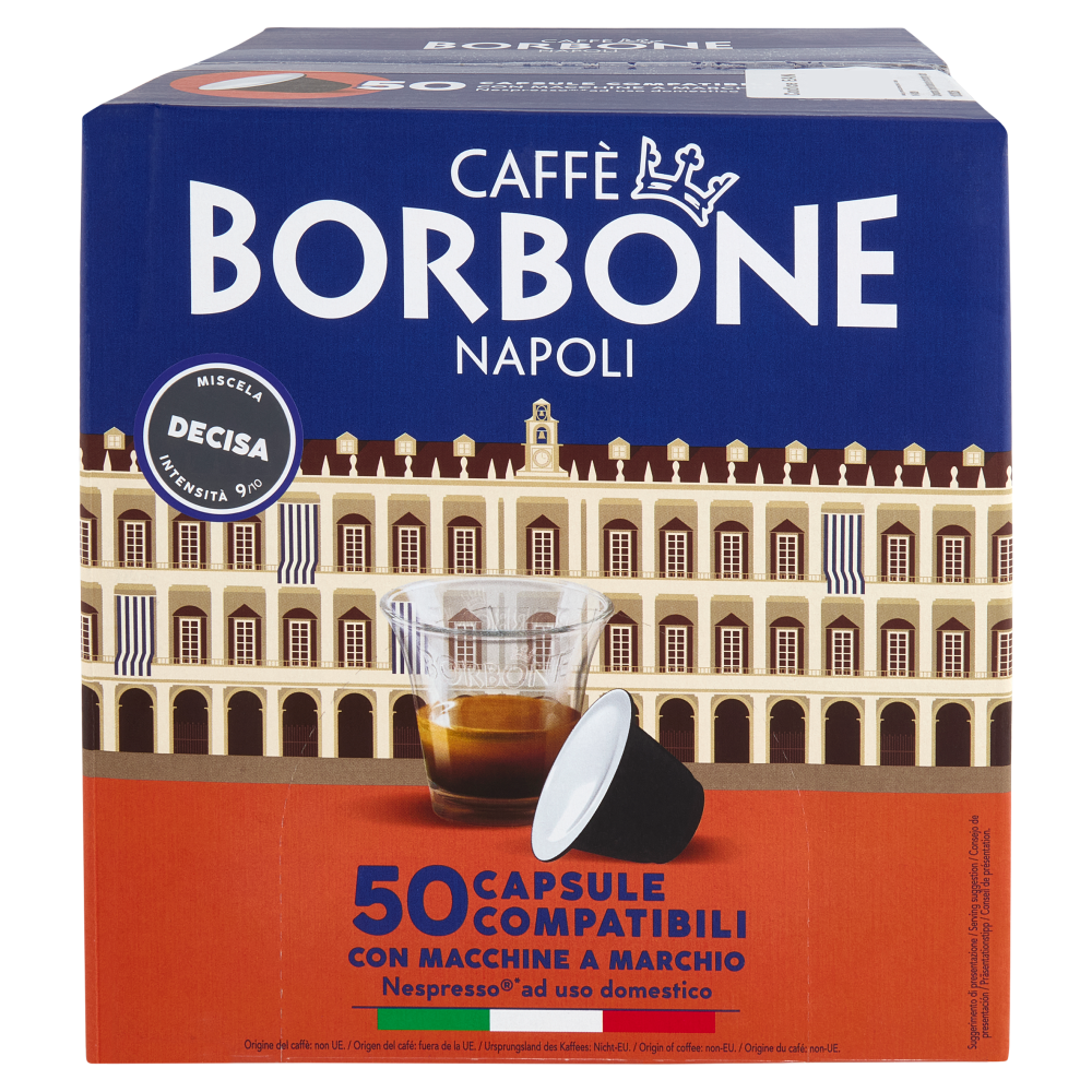 Caffè Borbone Miscela Decisa Capsule Compatibili Nespresso* ad uso domestico 50 x 5 g