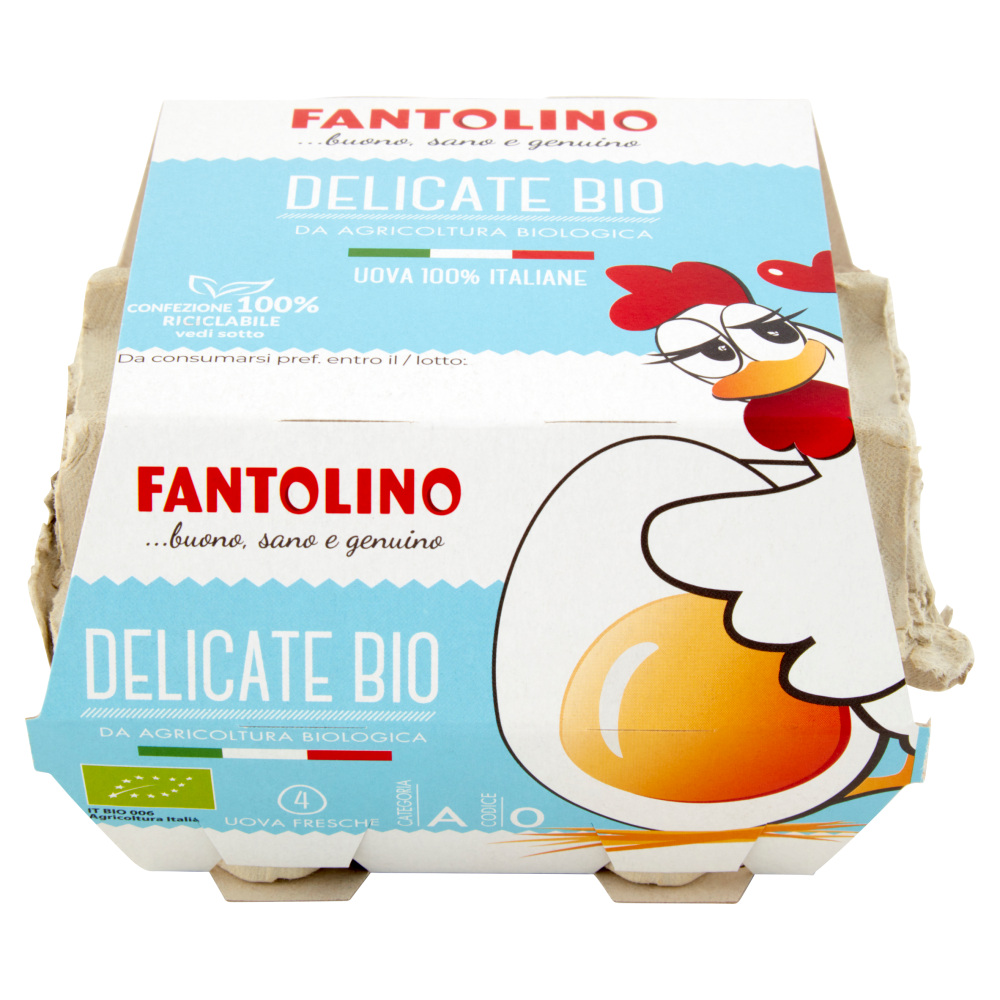 Fantolino Delicate Bio 4 Uova Fresche da Agricoltura Biologica 220 g