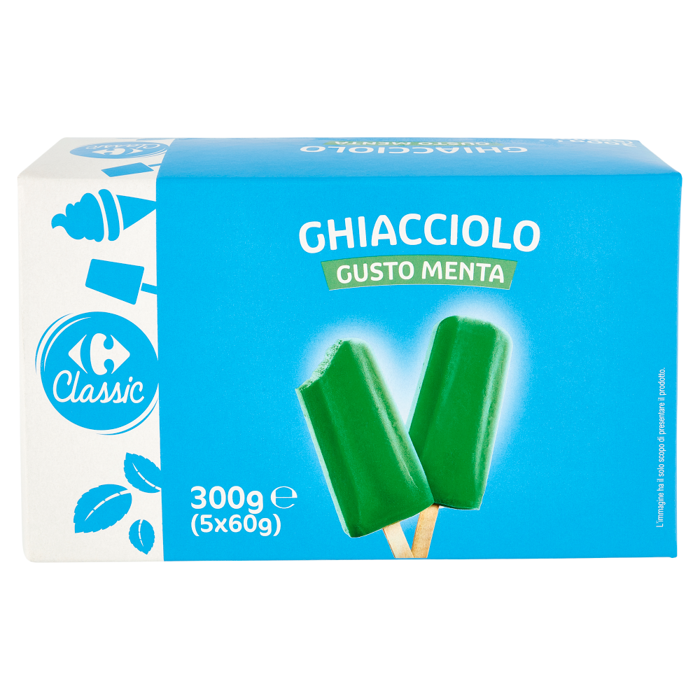 Carrefour Classic Ghiacciolo Gusto Menta 5 x 60 g