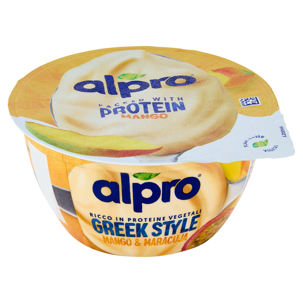 ALPRO GREEK STYLE, Alternativa Vegetale allo Yogurt, Mango&Maracuja,Naturalmente Senza Lattosio,135g