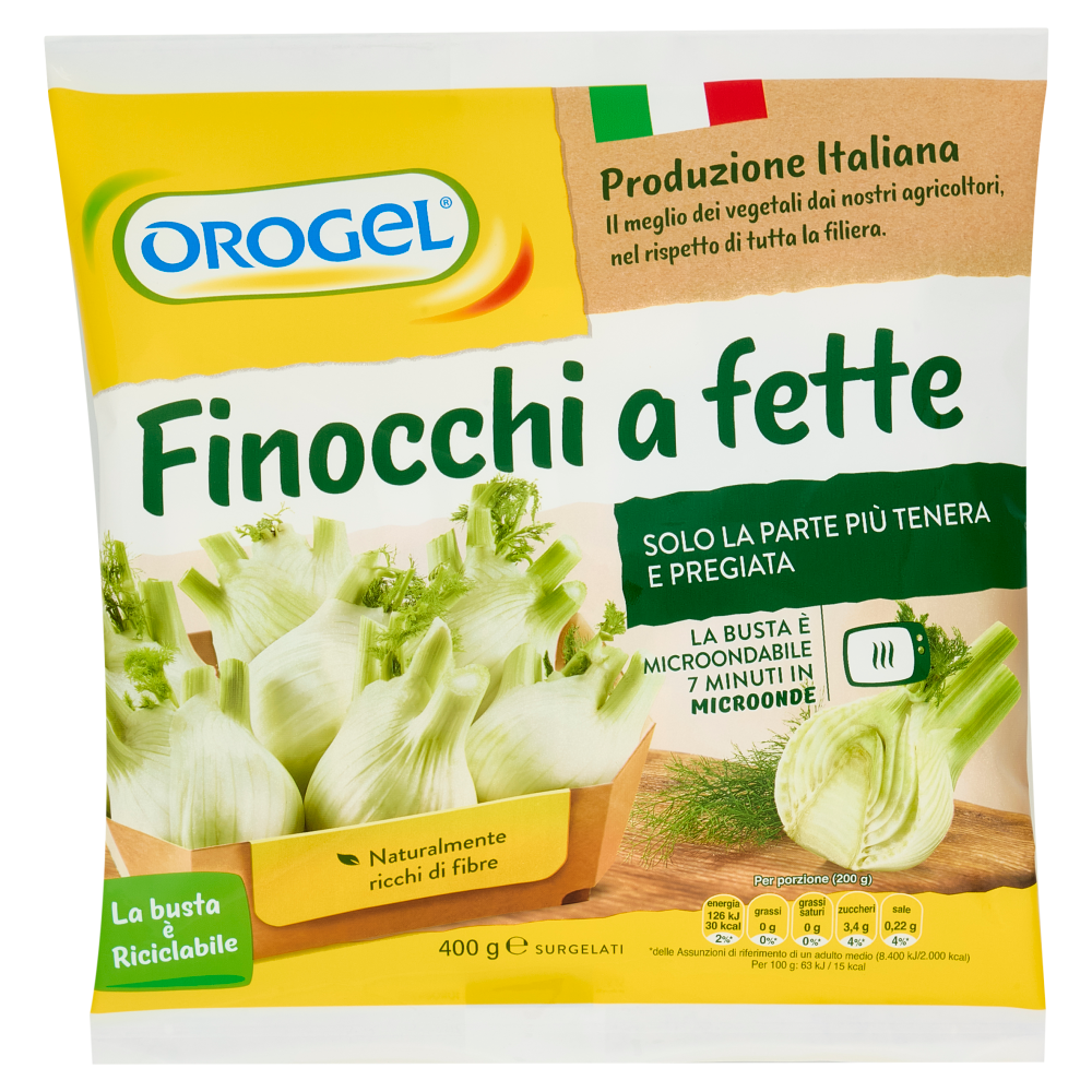 Orogel Finocchi e fette Surgelati 400 g