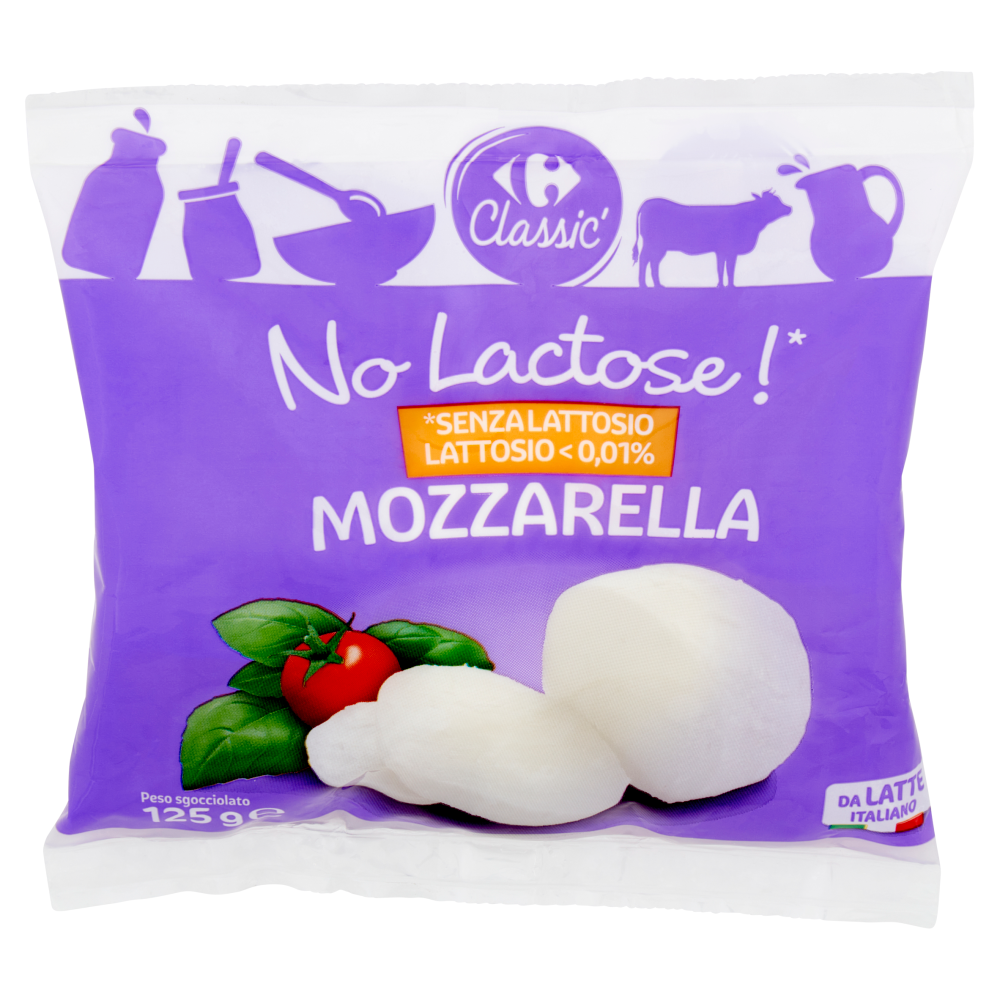  Carrefour Classic No Lactose!*  Mozzarella 125 g