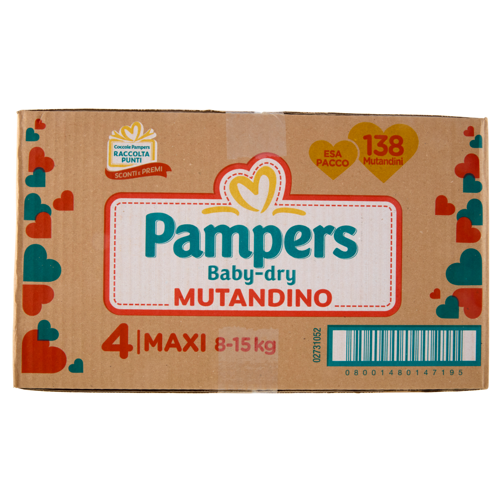 Pampers Baby-dry Mutandino Maxi 138 pz
