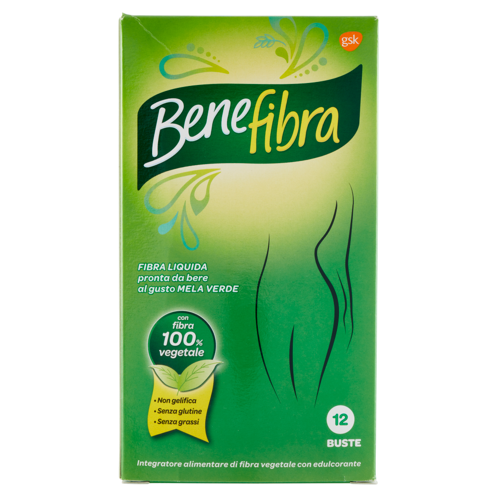 Benefibra Integratore di Fibre Alimentari integratore Intestino gusto mela verde 12 Bustine 720 ml