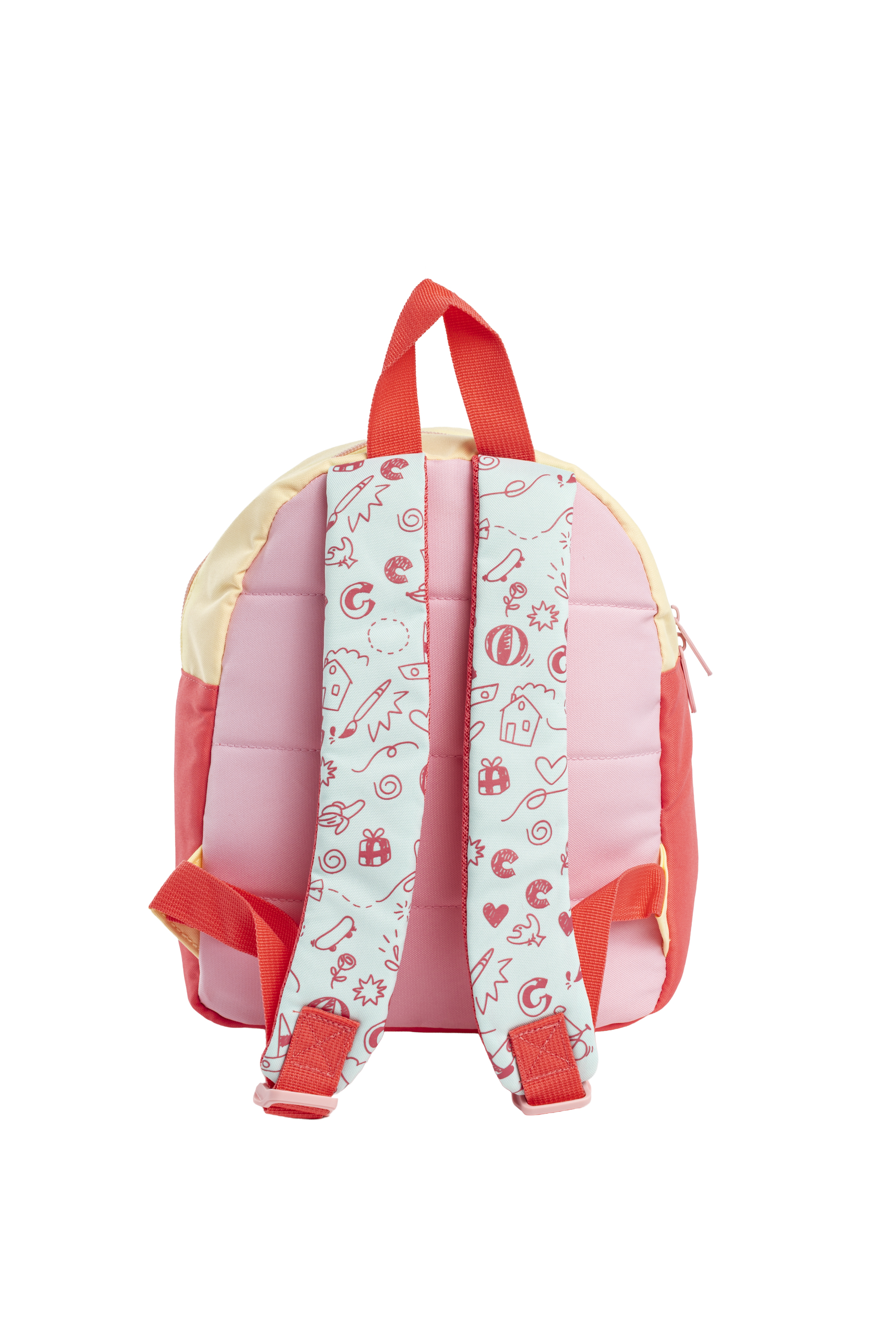 Carioca Zainetto tondo doodle rosa - riciclato