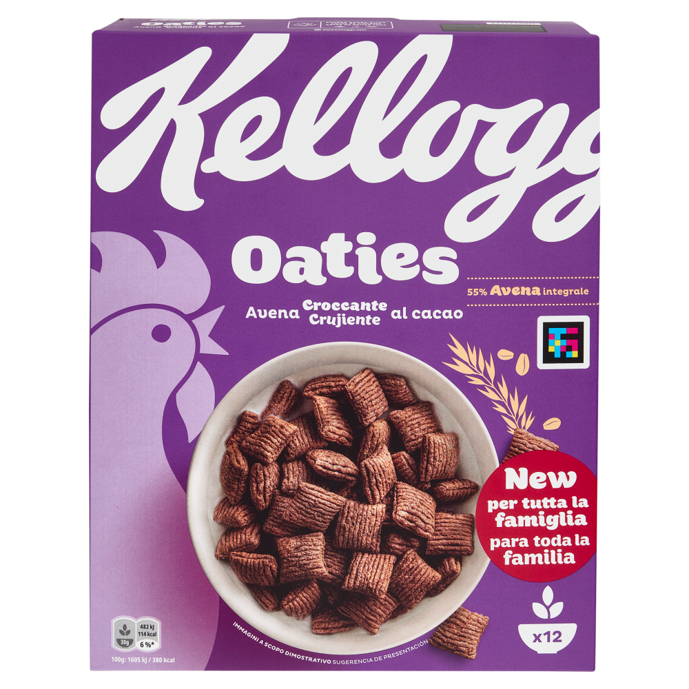 Kellogg's Oaties Avena Croccante al cacao 360 g