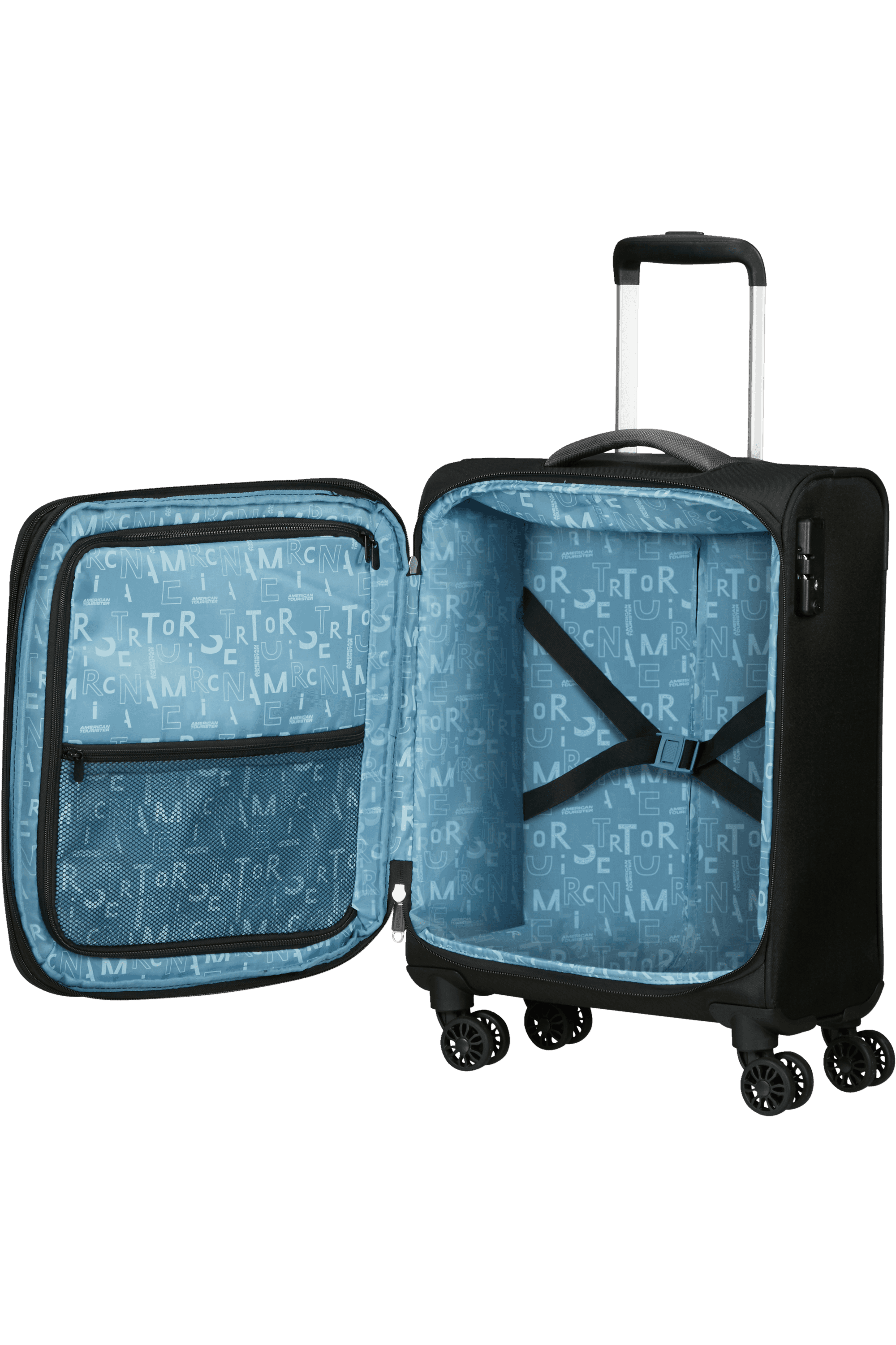 American Tourister 146516-0423 bagaglio Trolley Guscio morbido Nero 35 L Poliestere